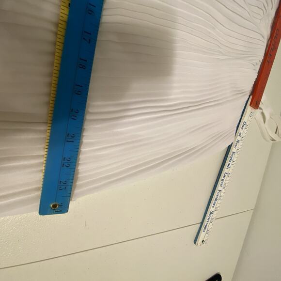 Y2K 2000s ASOS White PlissePleated Women6 Sweetheart Strap Sleeve Midi Anglecore - Picture 2 of 11